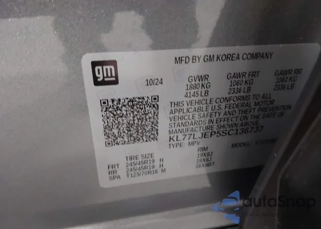 KL77LKEP2SC140833: 43265074