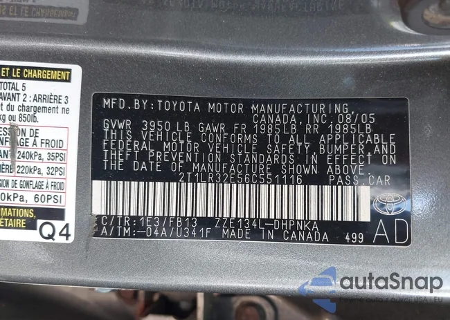 2T1LR32E56C551116: 43265083