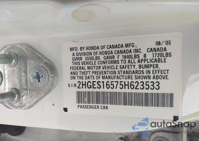 2HGES16575H623533: 43265121