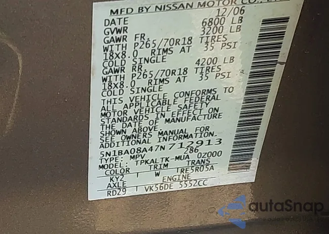 5N1BA08A47N712913: 43265191