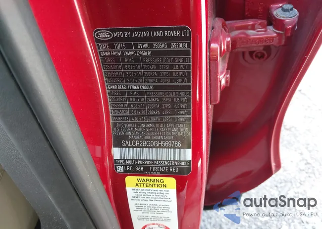 SALCR2BG0GH569766: 43265267