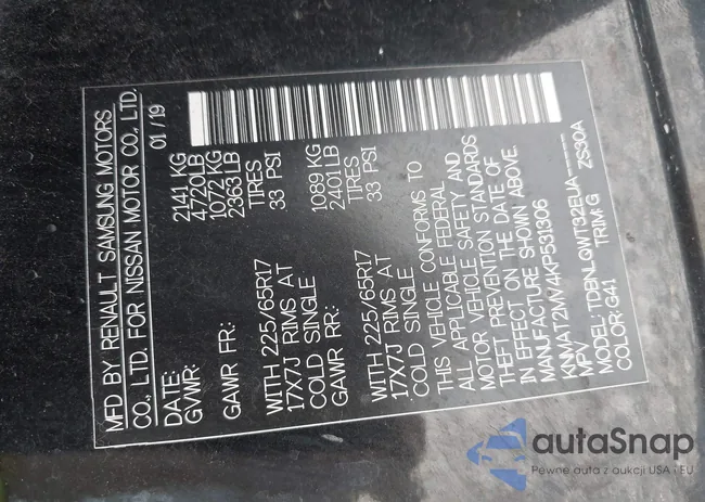 KNMAT2MV4KP531306: 43265303