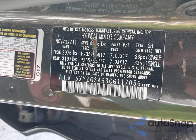 5XYZG3AB3CG117056: 43265315