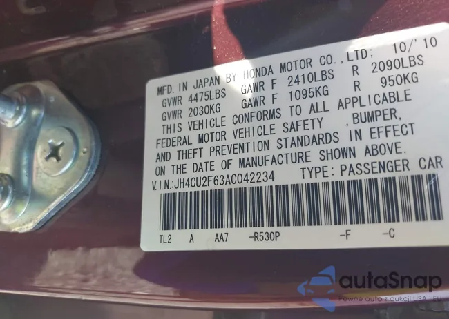 JH4CU2F63AC042234: 43265376