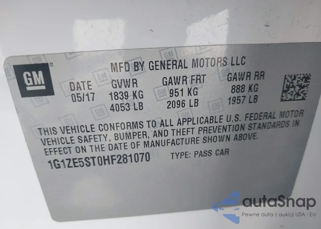 1G1ZE5ST0HF281070: 43265379