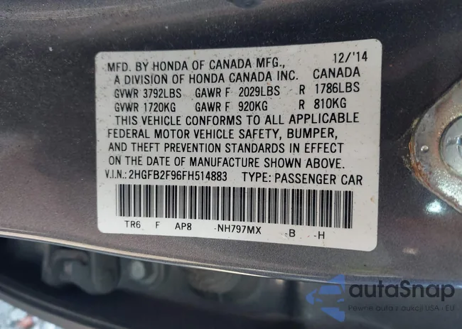 2HGFB2F96FH514883: 43264561