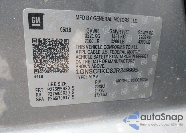 1GNSCBKC8JR349995: 43264606