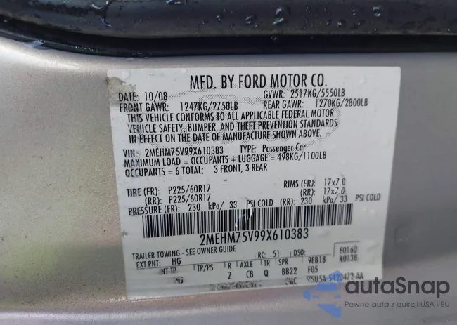 2MEHM75V99X610383: 43264653