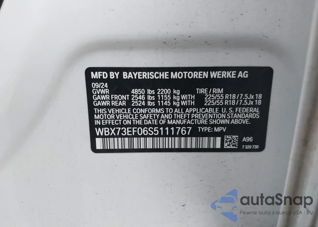 WBX73EF06S5111767: 43264678