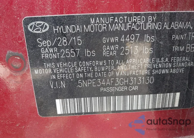 5NPE34AF3GH313130: 43264733