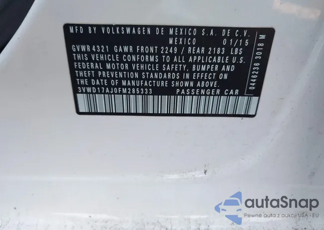 3VWD17AJ0FM285333: 43266011