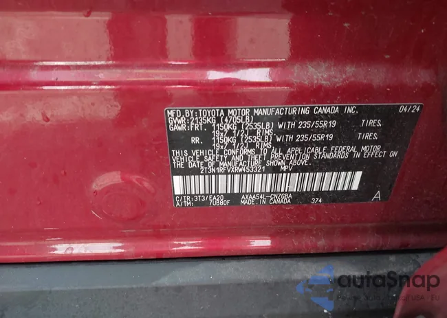 2T3N1RFVXRW453321: 43266035