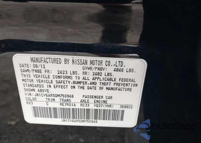 JN1CV6AR5DM750946: 43266070