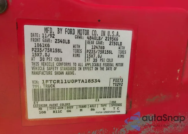 1FTCR11U0PTA18534: 43266111