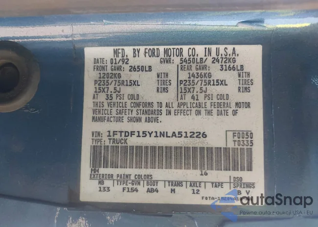 1FTDF15Y1NLA51226: 43266113