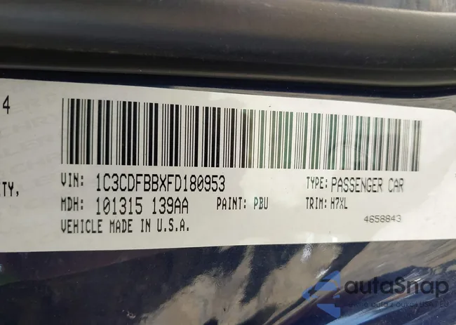 1C3CDFBBXFD180953: 43266214