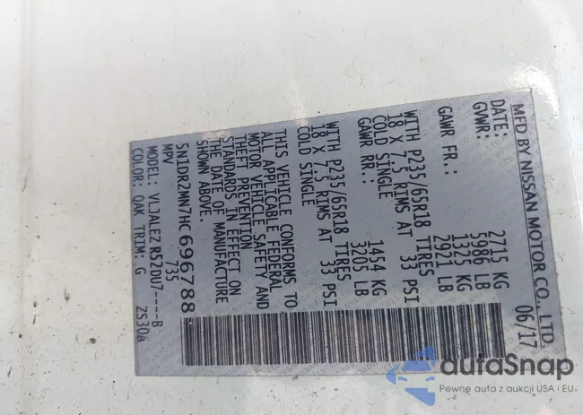 5N1DR2MN7HC696788: 43265455