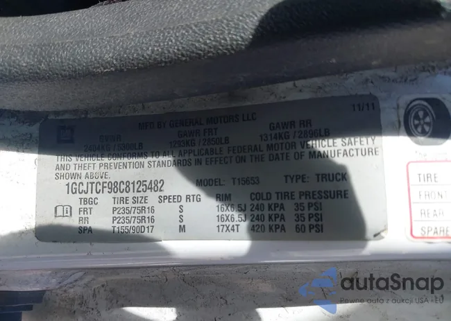 1GCJTCF98C8125482: 43265460