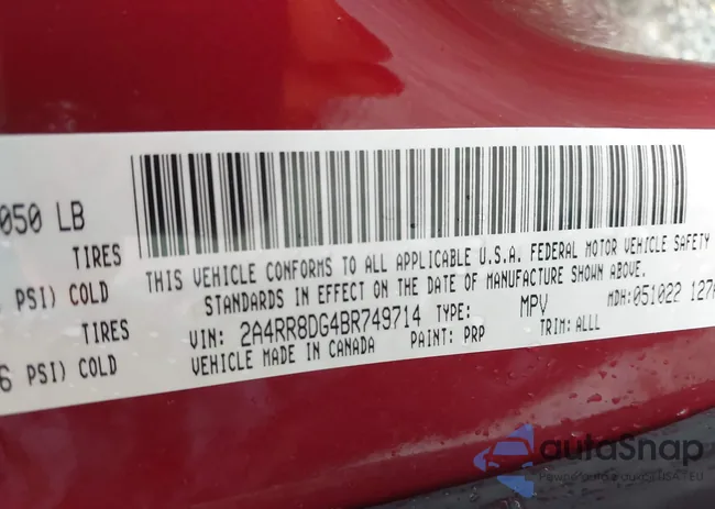 2A4RR8DG4BR749714: 43265512