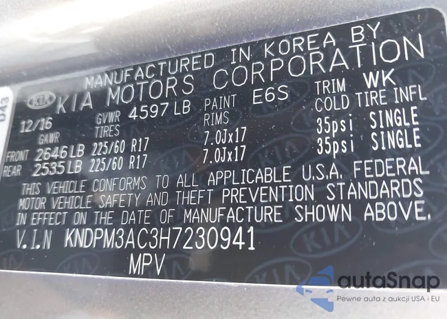 KNDPM3AC3H7230941: 43265574