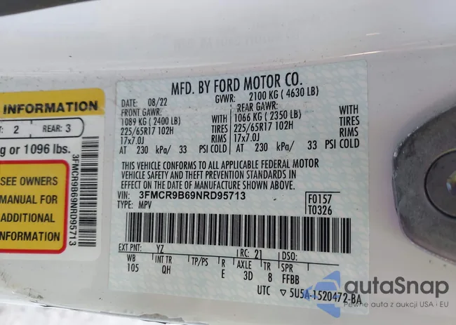 3FMCR9B69NRD95713: 43265590