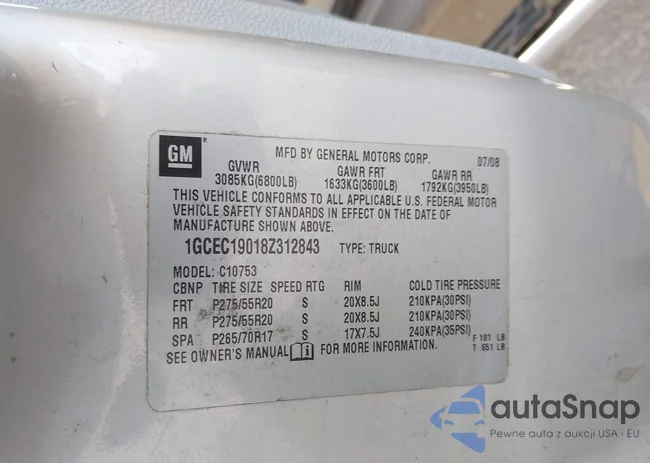 1GCEC19018Z312843: 43265625