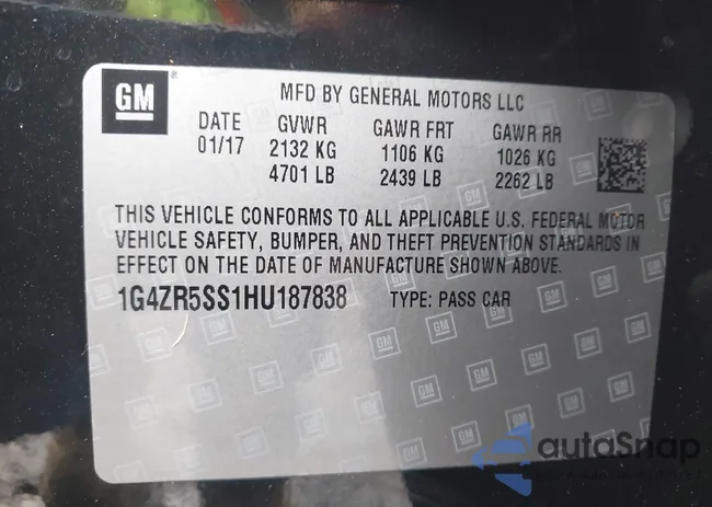 1G4ZR5SS1HU187838: 43265753