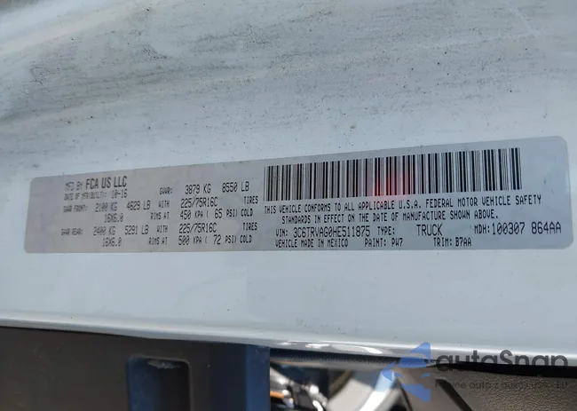 3C6TRVAGOHE511875: 43265754