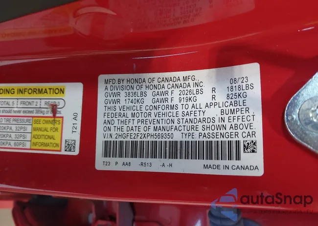 2HGFE2F2XPH569350: 43265774