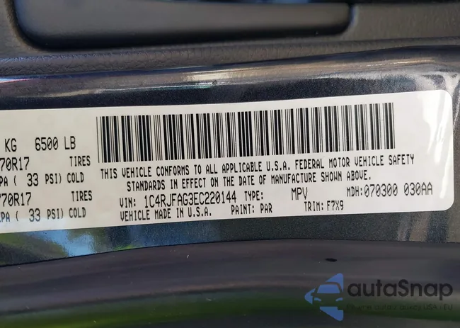 1C4RJFAG3EC220144: 43265787