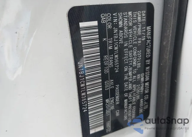 JN1BJ1CW1LW365724: 43265799