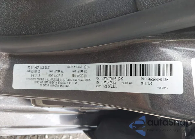 1C3CCCAB8HN511707: 43266881