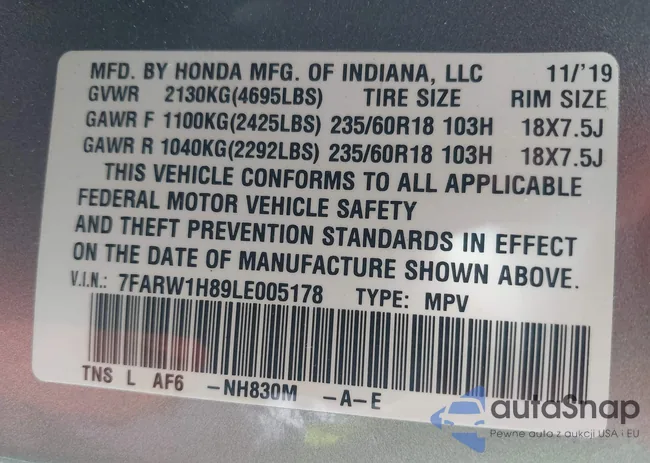 7FARW1H89LE005178: 43266891