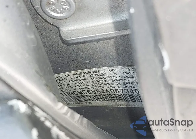 1HGCM56894A067340: 43266922