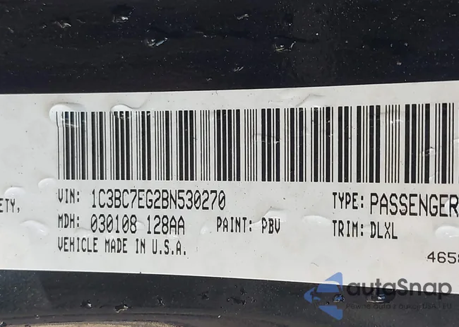 1C3BC7EG2BN530270: 43266973