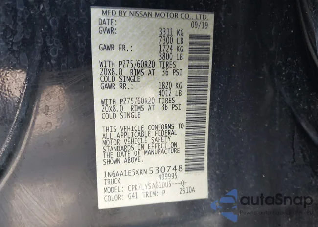 1N6AA1E5XKN530748: 43267128