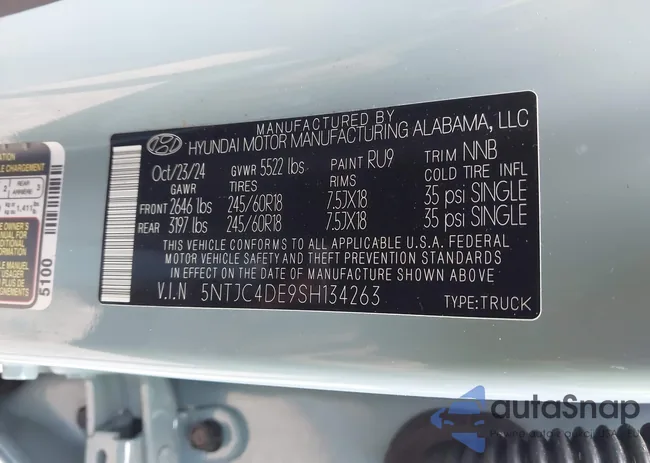 5NTJC4DE9SH134263: 43267200