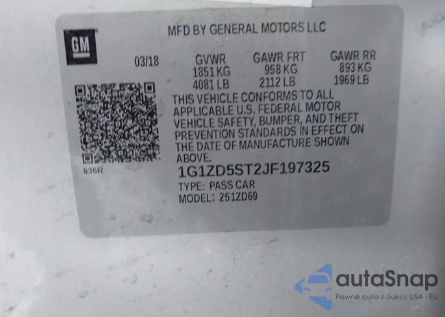 1G1ZD5ST2JF197325: 43267231