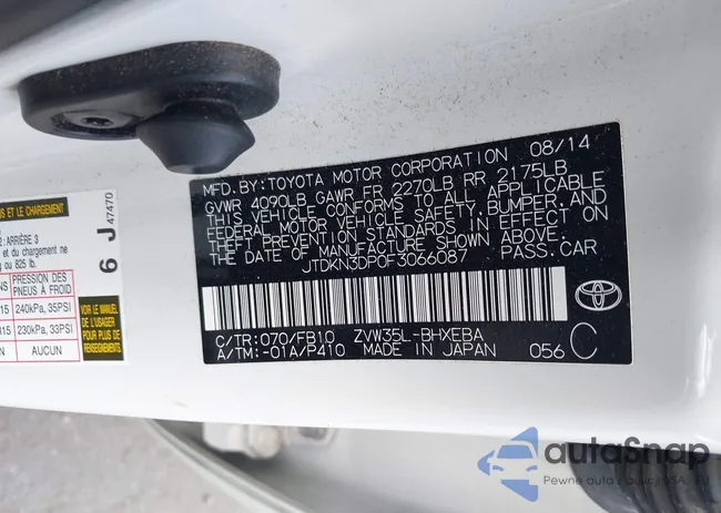 JTDKN3DP0F3066087: 43267276