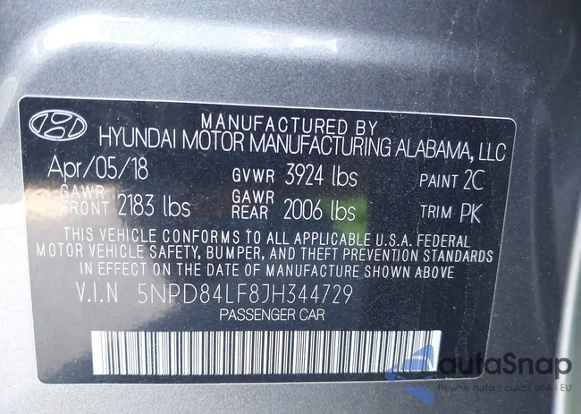 5NPD84LF8JH344729: 43267301