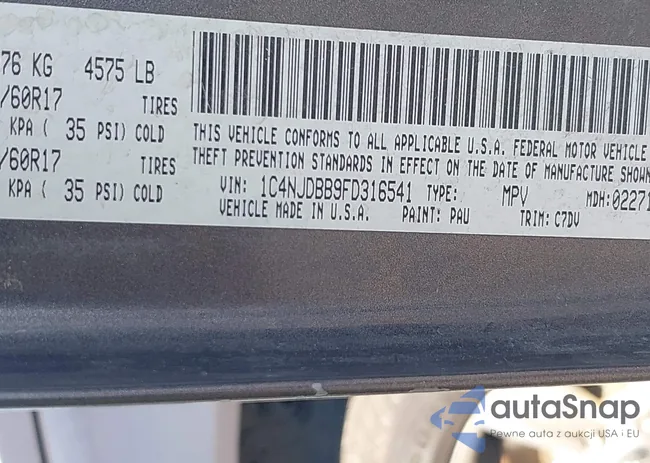 1C4NJDBB9FD316541: 43267390