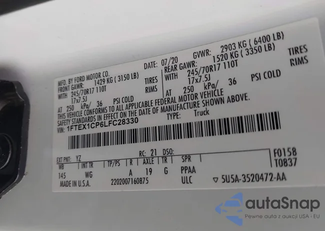 1FTEX1CP6LFC28330: 43266619