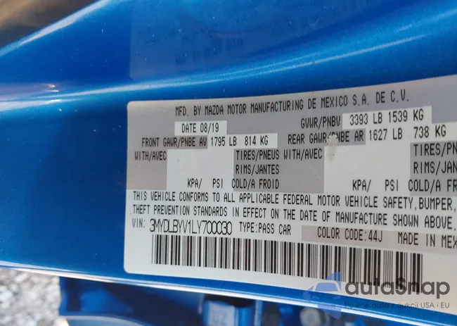 3MYDLBYV1LY700030: 43266623