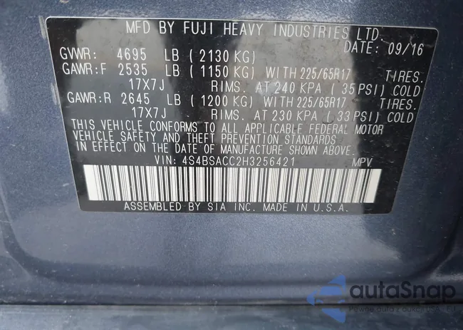 4S4BSACC2H3256421: 43267817