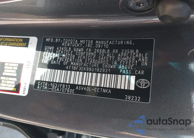 4T1BF3EK8BU182931: 43267844