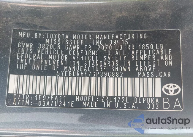 5YFBURHE7GP396882: 43267867