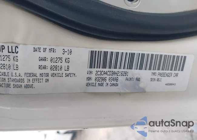 2C3CA4CD3AH216281: 43268045