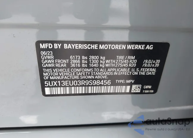 5UX13EU03R9S98456: 43268048