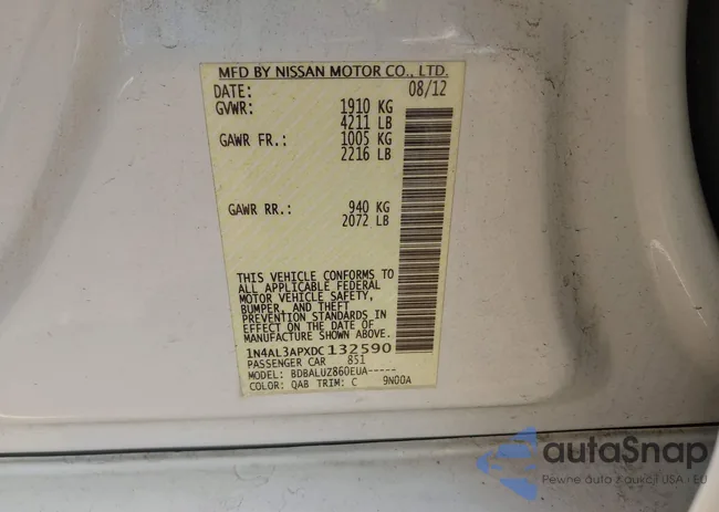 1N4AL3APXDC132590: 43268051