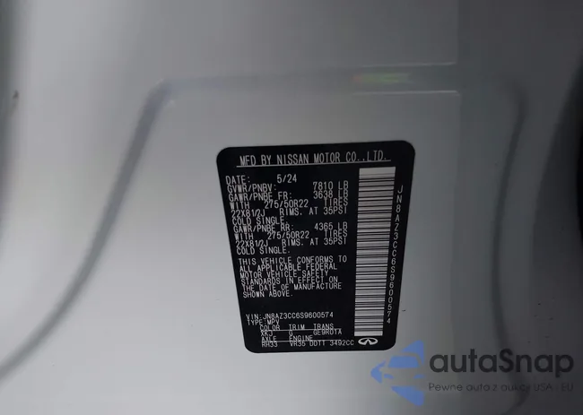 JN8AZ3CC6S9600574: 43268159